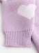 Cardigan in maglia con stampa a cuore per San Valentino anni '50