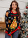 Maglione natalizio in jacquard con luci a LED anni '40