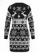 Abito in maglia jacquard con fiocco di neve e renne natalizie anni '60