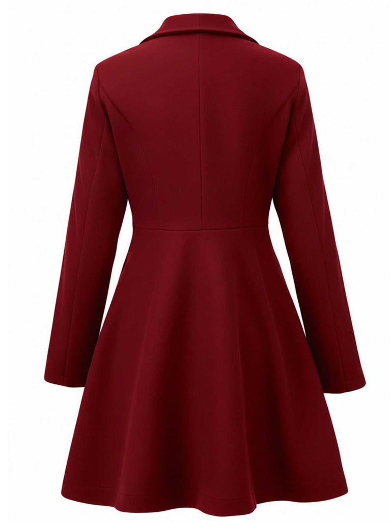 Cappotto sartoriale con risvolto tinta unita anni '40