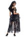 Completo abito in tulle da sposa fantasma Halloween nero anni '70