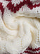 Maglione a maglia Fair Isle natalizio rosso e bianco anni '50