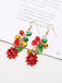 Set di collana e bracciale e orecchini con campanella a fiore Natale
