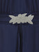 [Prevendita] Abito in pizzo e strass con patchwork blu anni '20