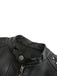 Giacca in pelle con collo alto e borchie anni '40