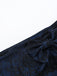 Top in pizzo con spalle scoperte e nappe Halloween blu anni '30