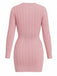 Abito a maniche lunghe in maglia a trecce anni '60