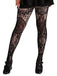 Collant gotico trasparenti con floreale in pizzo Halloween