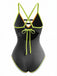 Costumi intero con spalline e cut-out color block anni '70