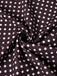 Abito a pois con scollo a V e spalline sottili marrone anni '80
