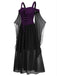Abito con spalline trasparenti da strega Halloween anni '50