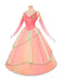 2PCS Top e gonna Glinda della strega cattiva rosa anni '70