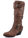 stivali alti cowboy in stile western con fibbia vintage