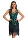 [Prevendita] Abito flapper con paillettes e orlo con frange anni '20