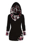 Maglione a quadri in maglia con cappuccio e bottoni anni '40