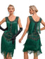 [Prevendita] Abito a sirena in rete paillettes scollo a V verde anni '20