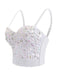 Top corsetto perle di strass  con spalline sottili anni '70