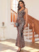 Abito lungo paillettes con scollo a V anni '20