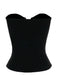 Top corsetto punk con borchie nero anni '80