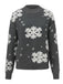 Maglione con fiocco di neve a collo alto in pile natalizio anni '40