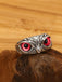 Anello vintage con gufo e malocchio