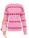 Maglione a maglia a forma di cuore San Valentino anni '40