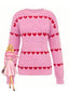 Maglione a maglia a forma di cuore San Valentino anni '40