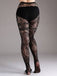 Collant gotico trasparenti con floreale in pizzo Halloween