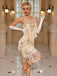 Abito flapper con nappe e perline e paillettes anni '20