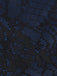 Top in pizzo con spalle scoperte e nappe Halloween blu anni '30