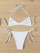 Bikini con scollo all'americana arricciato e allacciato anni '60