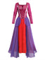 2PCS Top e gonna Hocus Pocus viola in pizzo floreale anni '30