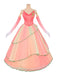 2PCS Top e gonna Glinda della strega cattiva rosa anni '70