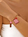 Bracciale con ciondolo a forma di cuore e rosa per San Valentino
