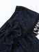 Top in pizzo con spalle scoperte e nappe Halloween blu anni '30