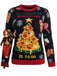 Maglione natalizio in jacquard con luci a LED anni '40