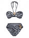 Bikini a fascia con stampa zebrata e stelle marine anni '60