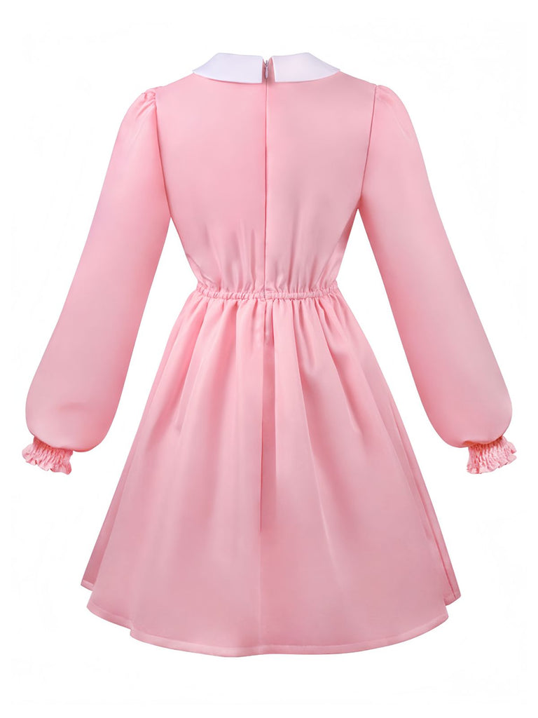 Costume di Stranger Things vestito Eleven rosa anni '80