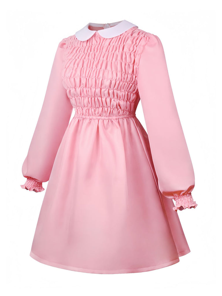Costume di Stranger Things vestito Eleven rosa anni '80