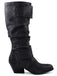 stivali alti cowboy in stile western con fibbia vintage