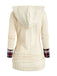 Maglione a quadri in maglia con cappuccio e bottoni anni '40