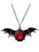 Collana con ciondolo a forma di sangue di pipistrello Halloween