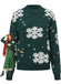 Maglione con fiocco di neve a collo alto in pile natalizio anni '40