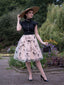 Abito vintage patchwork a farfalla nero anni '50