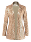 Giacca in paillettes a maniche lunghe con revers champagne anni '70