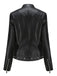 Giacca in pelle con collo alto e borchie anni '40