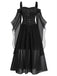 Abito con spalline trasparenti da strega Halloween anni '50