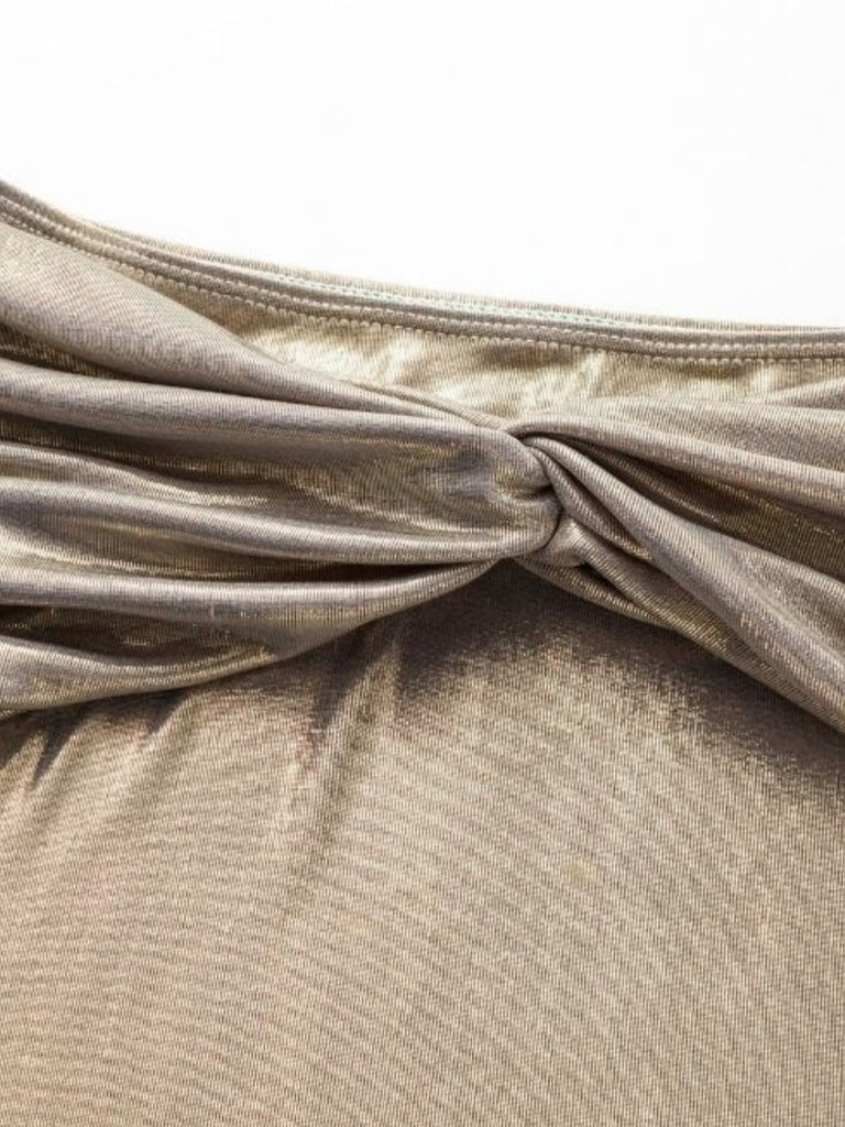 [Prevendita] 5PCS Bikini metallizzato dorato con gioielli ispirato all'Egitto anni '80