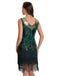 [Prevendita] Abito flapper con paillettes e orlo con frange anni '20