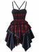 Abito corsetto in pelle quadri punk gotico anni '80